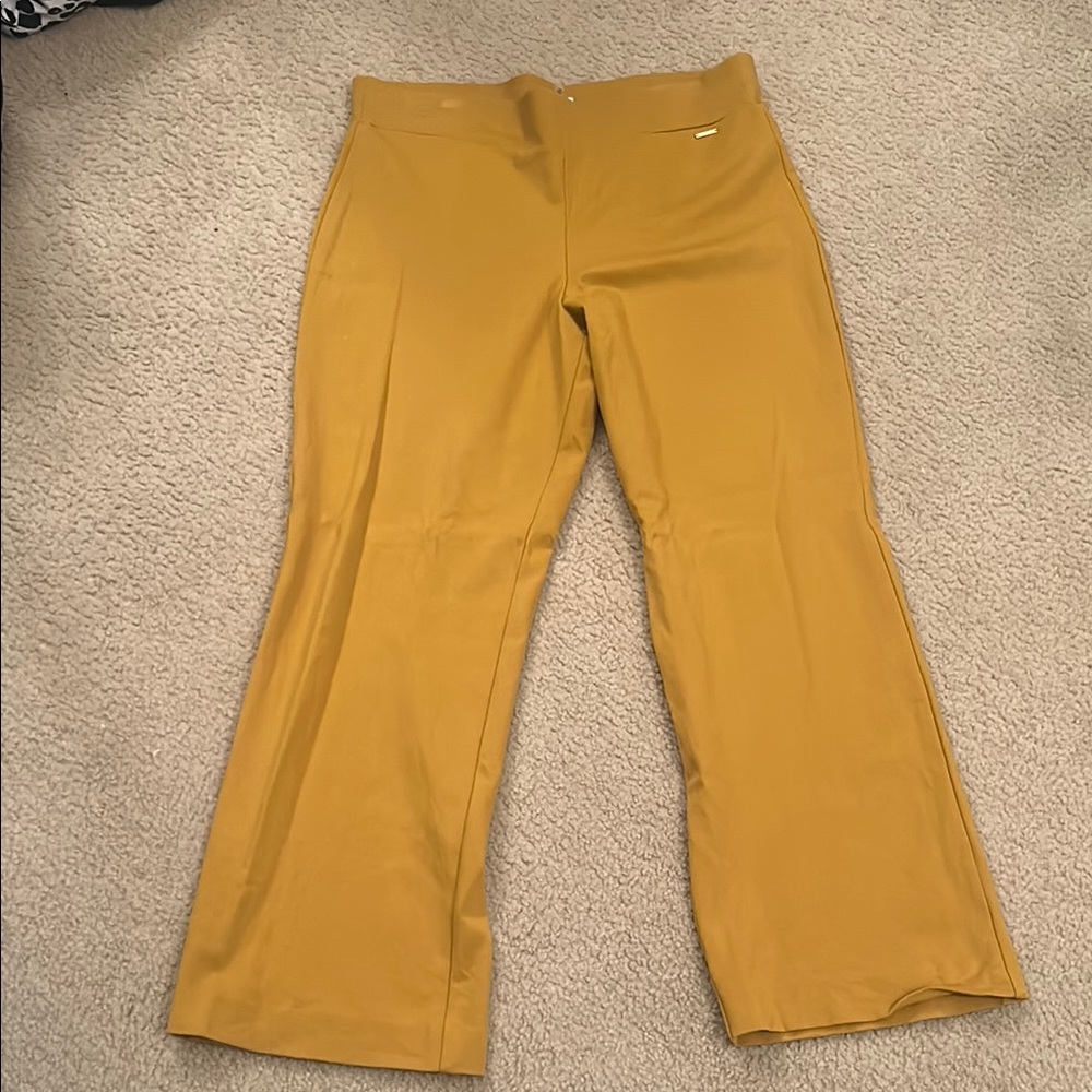 Anne Klein Mustard Yellow Wide Leg Pants XL